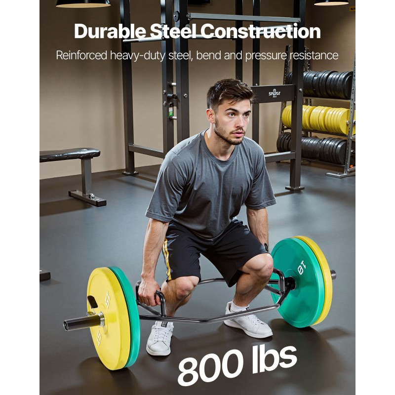 Kuusikulmainen trap-tanko teräs 50 mm holkit 360 kg kapasiteetti karhennetut kahvat