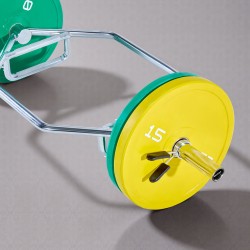 Kuusikulmainen terästanko 50 mm keskireikä 360 kg karhennetut kahvat