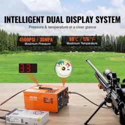 PCP-kompressori kannettava paineilmakivääriin 4500PSI 30MPa DC12V ja AC230V öljytön vedetön