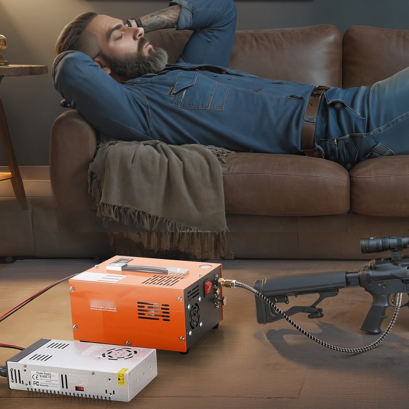 PCP-kompressori kannettava paineilmakivääriin 4500PSI 30MPa DC12V ja AC230V öljytön vedetön