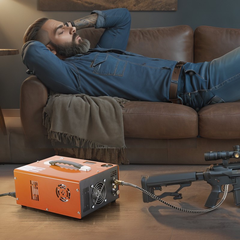 PCP-kompressori maksimipaine 4500PSI 30MPa DC12V AC230V öljytön sisäänrakennettu muunnin