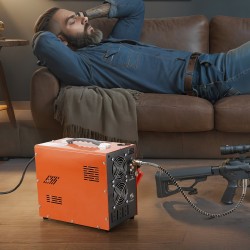 PCP-ilmakompressori kannettava 30 MPa 4500 PSI 600W muunnin DC12V ja AC230V öljytön