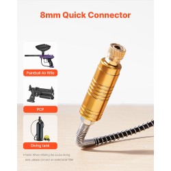 PCP-ilmakiväärikompressori kannettava 300 W 4500 PSI 30 MPa DC12V AC230V