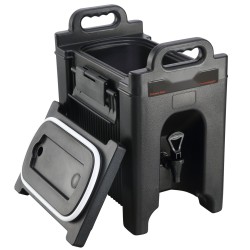 Eristetty juoma annostelija 9 5 l elintarvikemuovi polyuretaanieristys 23 mm kuumille ja kylmille juomille