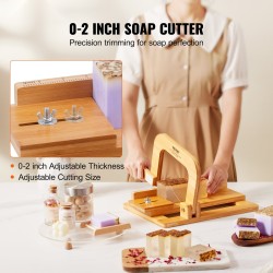 Saippualeikkuri bamburunko säädettävä paksuus 0–2 tuumaa ruostumaton teräslanka saippuapötköille