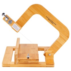 Saippualeikkuri bamburunko säädettävä paksuus 0–2 tuumaa ruostumaton teräslanka saippuapötköille