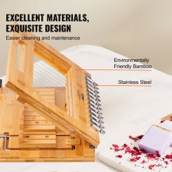 Saippualeikkuri bamburunko teräslanka leikkaa 1–12 1 tuuman palat saippua kynttilä juusto voi