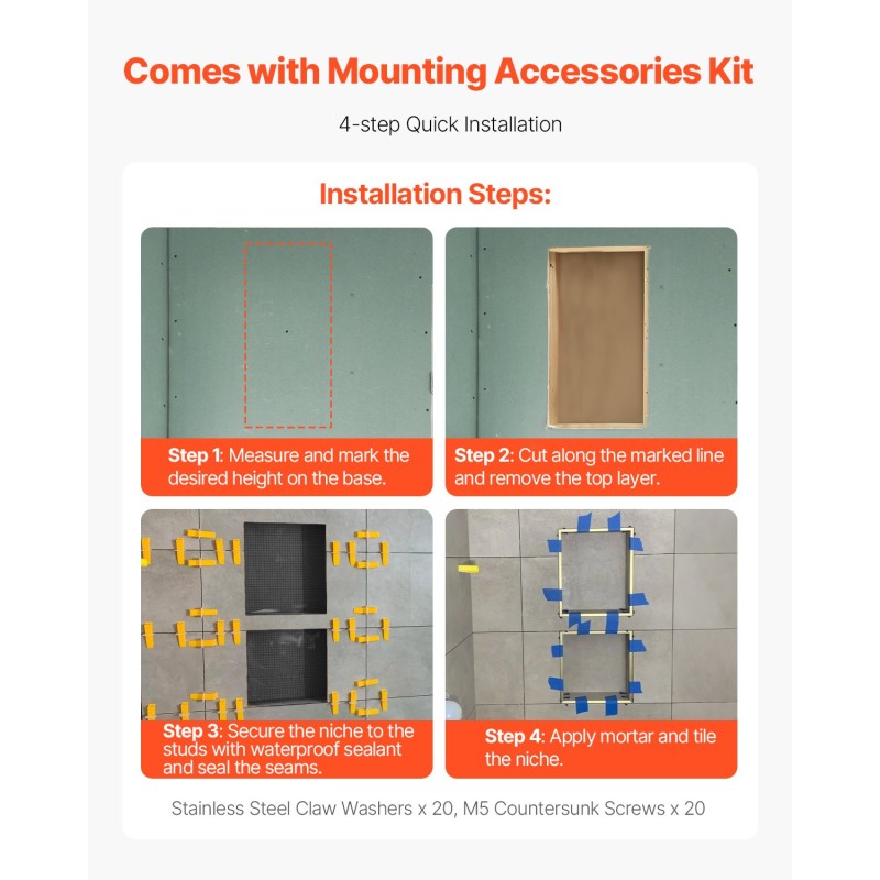 Seinäsyvennys suihkuun XPS-muovi 10,2x40,6x81,3 cm 2 kpl vesitiivis