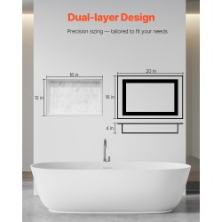 Upotettava suihkulokero XPS 40,6×50,8×10,2 cm siirrettävä välitaso vesitiivis musta