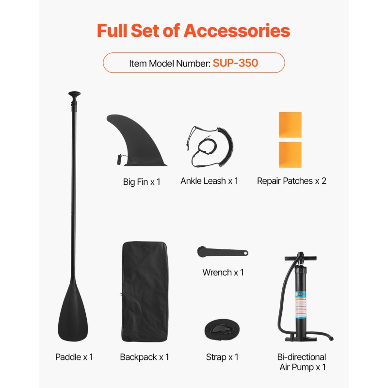 Ilmatäytettävä SUP-lauta 3,53 m 89 cm 15 cm sotilastason kestävä materiaali