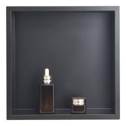 Upotettava suihkunišši 304-ruostumatonta terästä 33x33x10,2 cm yksihyllyinen musta