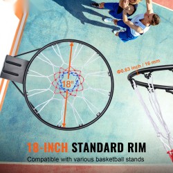 Korirengas Q235-hiiliteräs 18-tuumainen kaksoisjousitettu seinään asennettava nailonverkolla