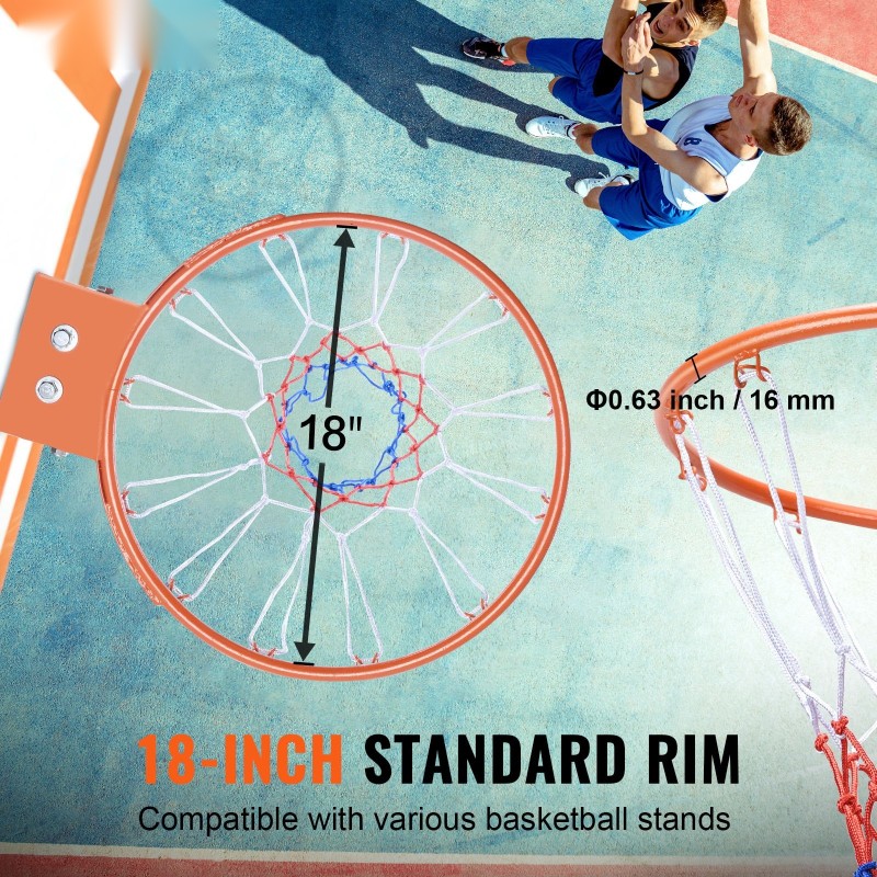 Korirengas 18-tuumainen Q235-hiiliteräs jousitettu irrotettava rengas sisä- ja ulkokäyttöön