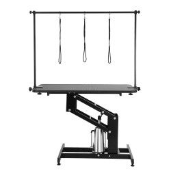 Hydraulinen trimmauspöytä ruostumattomasta teräksestä keskikokoisille ja pienille koirille