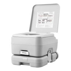 Kannettava WC 12 l jätesäiliöllä painehuuhtelulla vuotoa estävä irrotettava huuhtelusäiliö