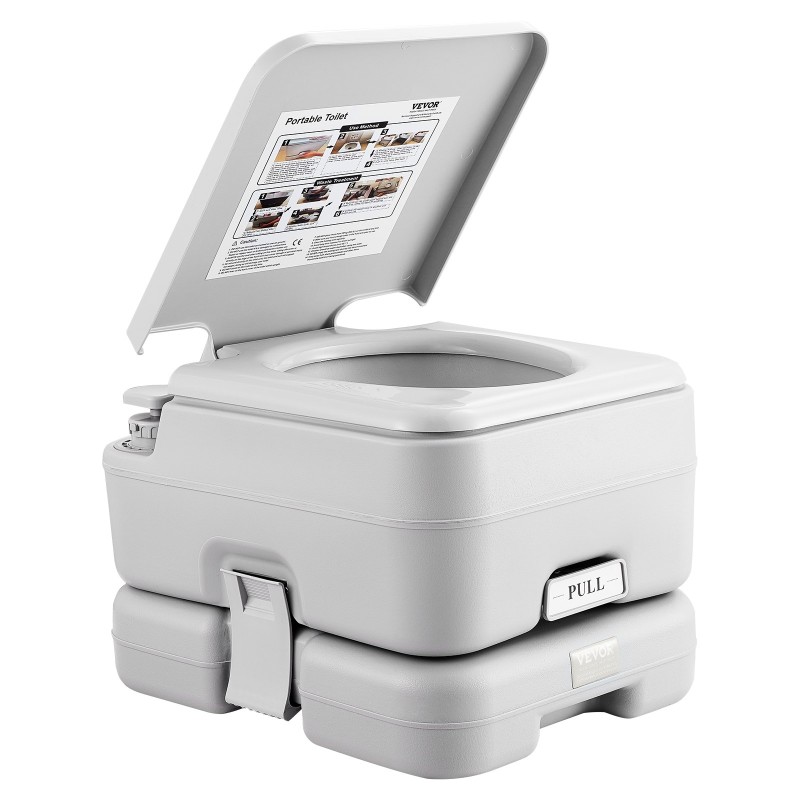 Kannettava WC 12 l jätesäiliöllä painehuuhtelulla vuotoa estävä irrotettava huuhtelusäiliö