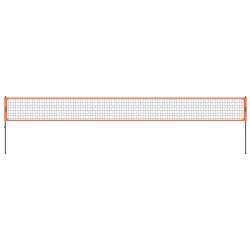 Kannettava ulkolentopalloverkkosetti säädettävällä korkeudella terästolpilla polyeteeniverkolla sisältää pallon pumpun ja