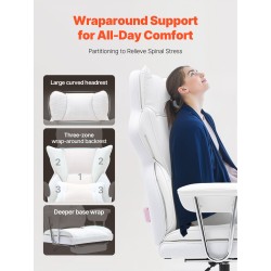 Kallistuva toimistotuoli PU-nahkaverhoilu leveällä istuimella ja jalkatuella säädettävällä lanneltuella metallirungolla