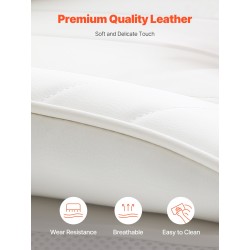 Kallistuva toimistotuoli PU-nahkaverhoilu leveällä istuimella ja jalkatuella säädettävällä lanneltuella metallirungolla