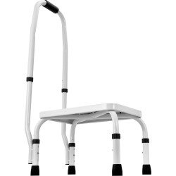 Taitettava teräsaskeljakkara tukikahvalla 150 kg kantavuus kolmiportainen liukuesteaskelma