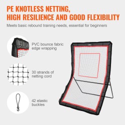 Palautusverkko teräsrunko 32 mm 1524 x 2133,6 mm ulkokäyttöön säädettävä kulma