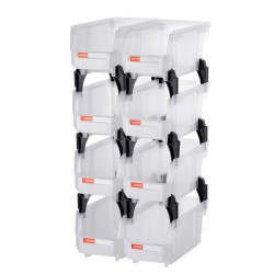 Pinottavat läpinäkyvät muovilaatikot PP muovi 276x140x130 mm 8 kpl