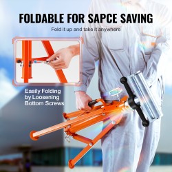 Rullateline 45-teräksestä 1134 kg kantavuus 700–1320 mm korkeussäädettävä putkille ja puulevyille