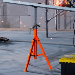 Putkiteline teräs 1134 kg kantavuus korkeussäädettävä 69–132 cm V-pää