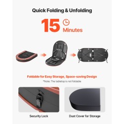 Taitettava soikea pokeripöytä 8 pelaajalle vihreä huopa pehmustetut reunat mukitelineillä metallijaloilla