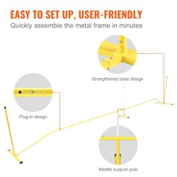 Kannettava pickleball-verkkojärjestelmä metallirunko 6,7 m säänkestävä PE-verkko kantolaukulla