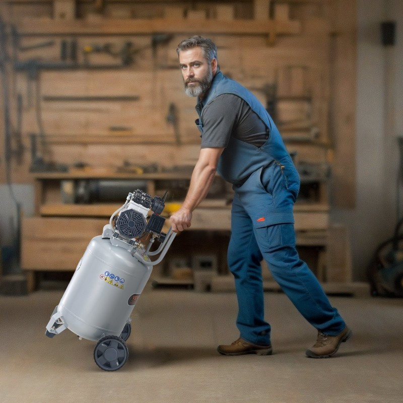 Öljytön ilmakompressori 49,2 l säiliö 2 hv 116 psi 230 V