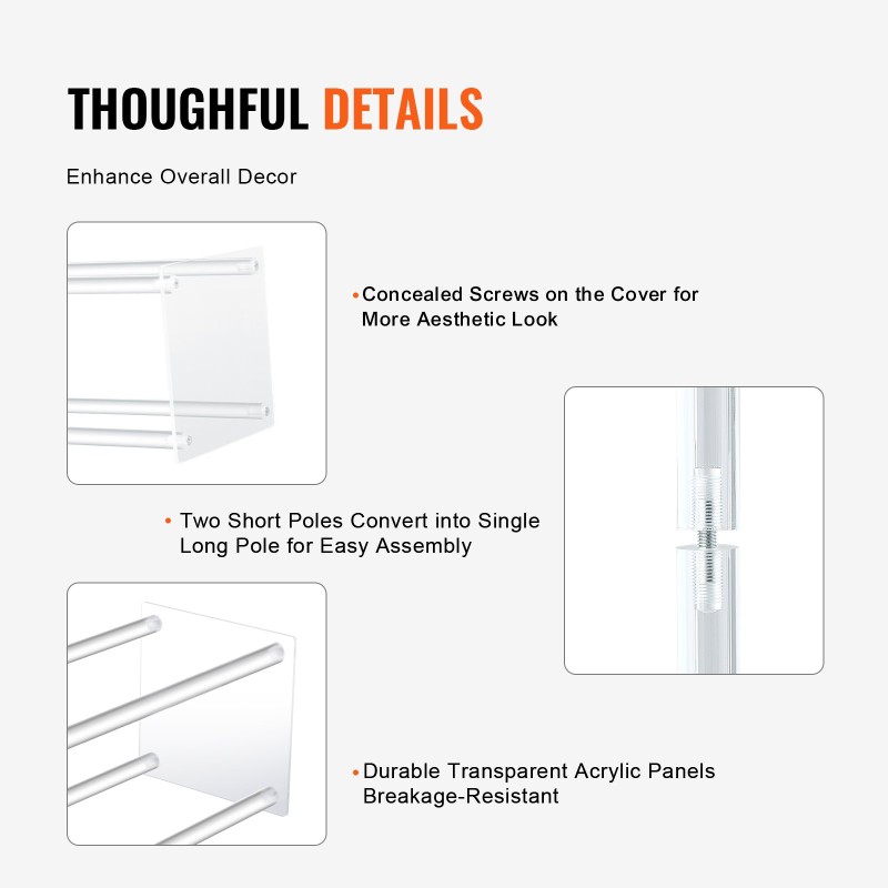 Akryylinen kukkateline 2 kpl korkeus 80 cm läpinäkyvä geometrinen pylväs