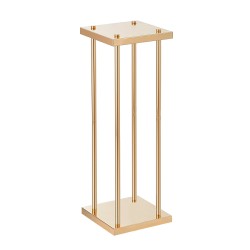 Rautaiset pylväsmalliset kukkatelineet 80 cm 4 kpl hääihin ja juhliin kullanväriset