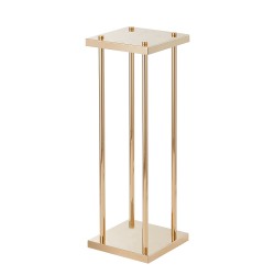 Rautainen sylinterimäinen kukkateline 60 cm korkea 4 kpl ranskankultainen pinnoite