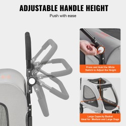 Lemmikkiratas keskikokoisille ja suurille koirille 73 kg kantavuus 4 pyörää tummanharmaa