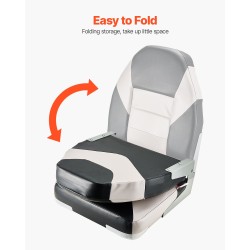 Veneen istuin korkea selkänoja taitettava PVC-nahka vaahtomuovipehmuste 2 kpl musta harmaa