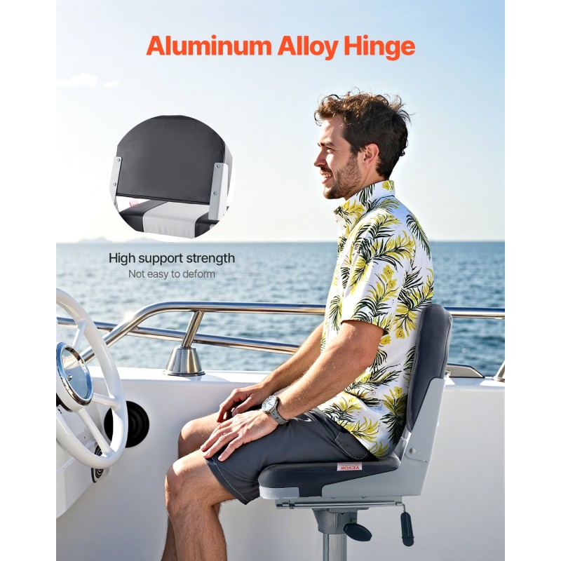 Taitettava venetuoli matalalla selkänojalla paksulla vaahtopehmusteella vedenpitävällä PVC-päällisellä kalastukseen