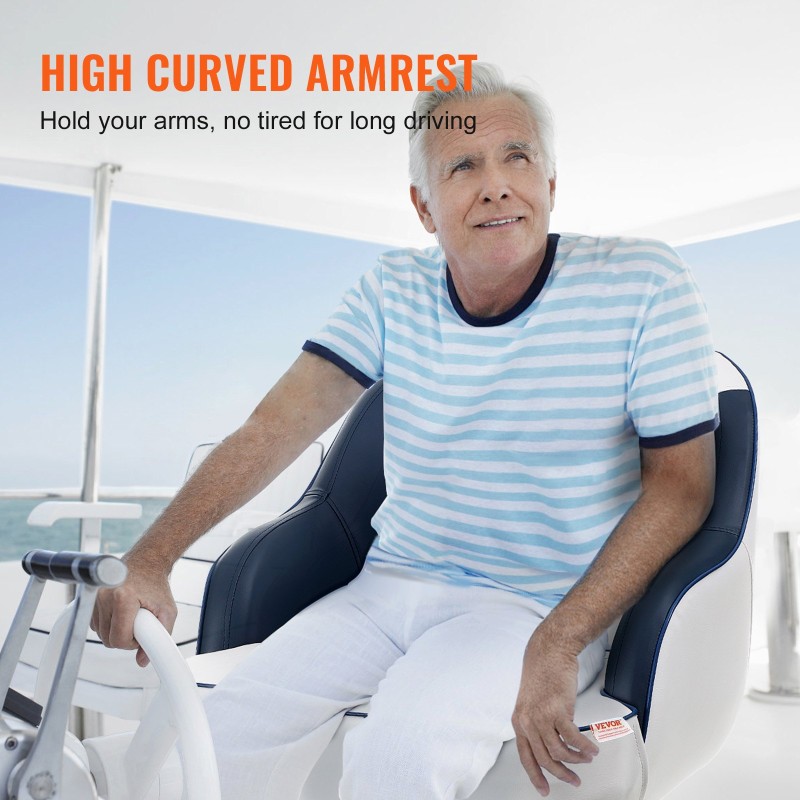 Kapteenin veneistuin PP runko PVC nahka paksu pehmuste veneisiin yksi kappale