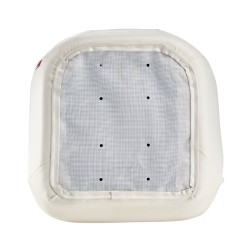 Veneistuin kapteenin ämpärituolimallinen matalalla selkänojalla paksulla vaahtopehmusteella käsinojilla vedenpitävä PVC-nahka