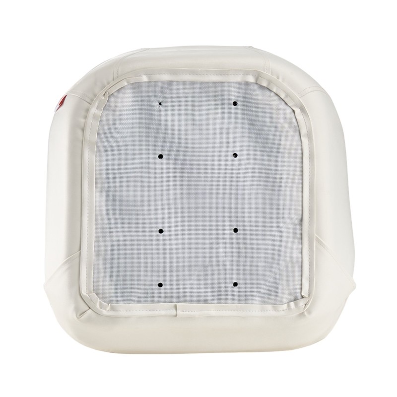 Veneistuin kapteenin ämpärituolimallinen matalalla selkänojalla paksulla vaahtopehmusteella käsinojilla vedenpitävä PVC-nahka