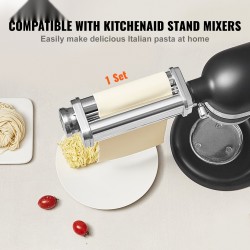 Pastalisäosa KitchenAid-yleiskoneelle ruostumatonta terästä 14 cm rulla 8 paksuusasetusta