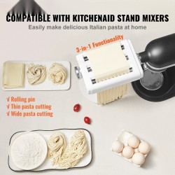 Pastalisäosa ruostumattomasta teräksestä pastarulla spagetti ja nauhaleikkurit kahdeksanportainen