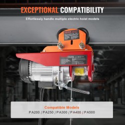 Käsikäyttöinen teräksinen siltavaunu 499 kg kantavuus 6–12 cm I- ja H-palkkeihin sopiva