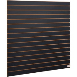 Uratut MDF seinäpaneelit 2 kpl 121,9 x 60,96 cm musta