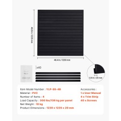 Sälelevypaneelit muoviset 1230x1235x20 mm 4 paneelia säilytykseen ja esillepanoon 3 tuuman urat