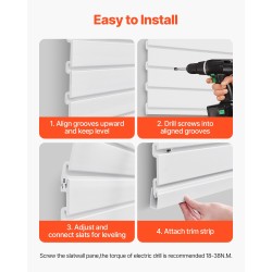 PVC seinäpaneelisarja 4 kpl 1230 x 1235 x 20 mm valkoinen modulaarinen