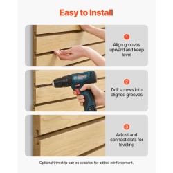 Seinäpaneelit MDF 1220 x 1220 mm 2 kpl 3 tuuman urat säilytykseen