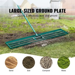 Nurmen tasoitusharja alumiinilevy 121,9×25,4 cm täyshitsattu teräsvarsi 198,1 cm