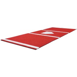 Lyöntimatto baseballille ja softballille 300x116cm PP tekonurmi 5mm EVA pohja punainen