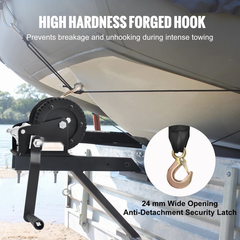 Käsikäyttöinen vintturi 544 kg vetokyky 701 cm polyesterihihna kaksisuuntainen räikkä